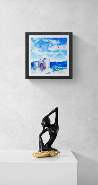 Lets Go to the Beach! | Colorful Coastal Art Print